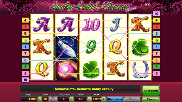 Игровой интерфейс Lucky Lady's Charm Deluxe 1